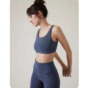 Athleta Exhale Bra A-C in Nara Shibori Indigo SZ S